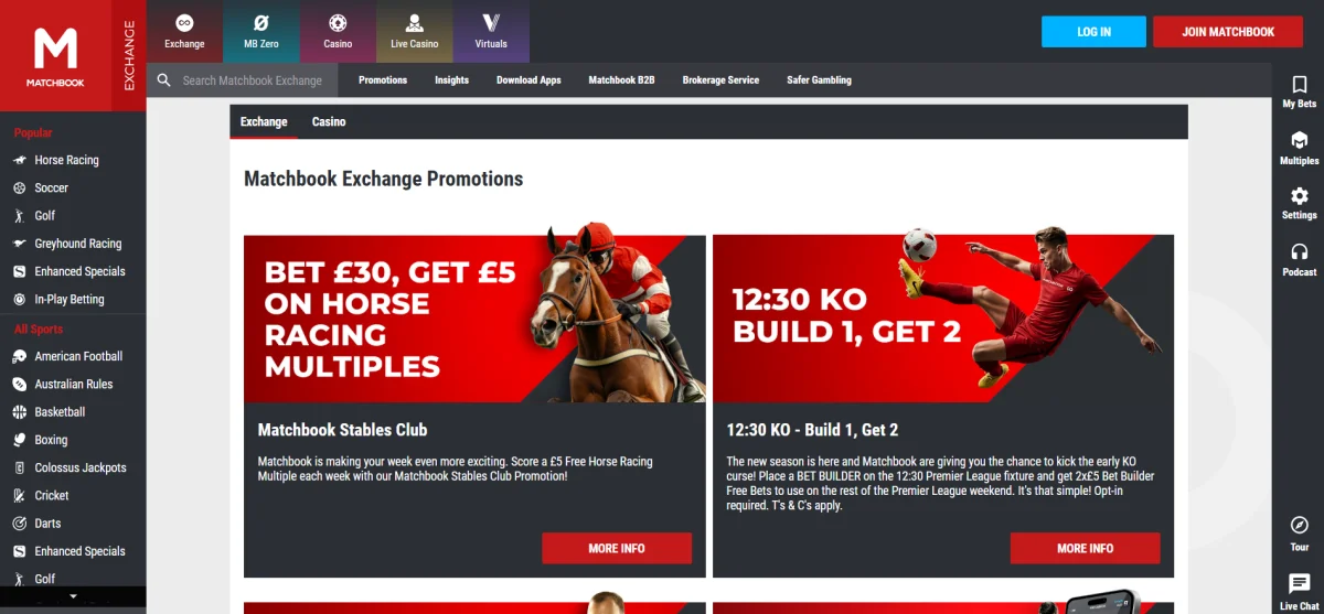 matchbook casino bonus